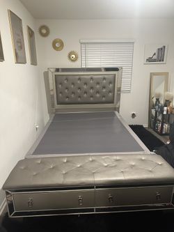 Grey Queen Size Bed