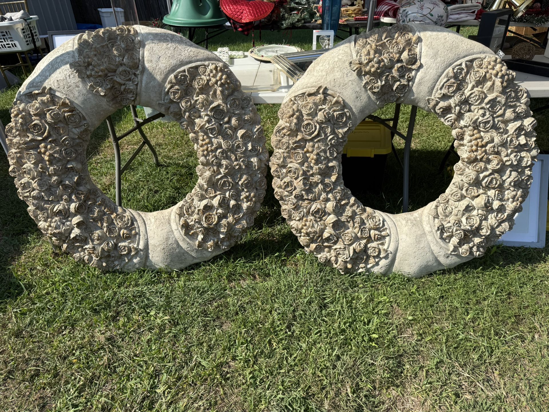 2 Big Vintage Wreaths