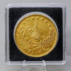 1918 Ottoman Empire-500 Kurush - Mehmed V Constantinople Gold Coins (Below Spot)
