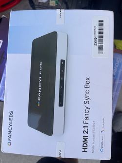 Fancyleds 2.1 Fancy Sync Box Streaming Media Player TV LED Synced Backlight with HDMI 2.1, 4K 120Hz, 144Hz, 8K 60Hz, VRR, ALLM, 96 RGBW LEDs Per Meter