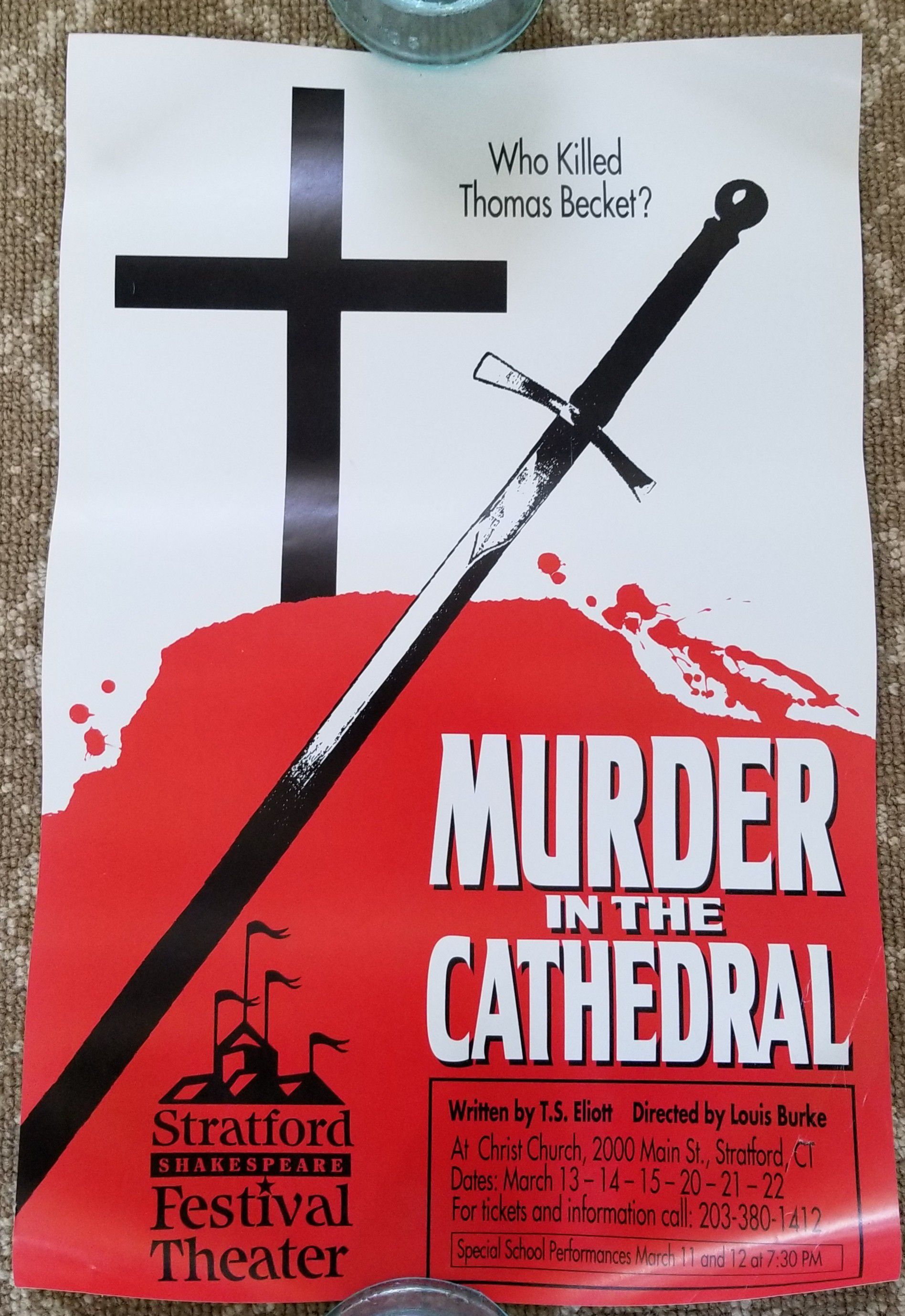 Shakespeare Festival Theater Poster – Murder In the Cathedral
