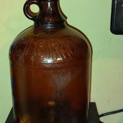 Glass Clorox Bottle 