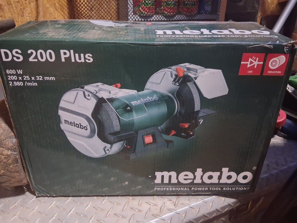 8" Bench Grinder With Lights