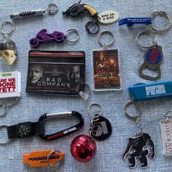 Vintage Movie Key Chains 15pc Lot Green Hornet; Mission Impossible…..