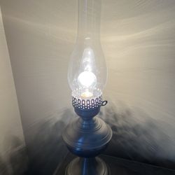 Vintage Pewter Lamp 
