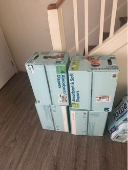 Lot of Diapers size 3’s and 4’s