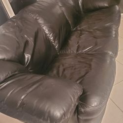 Black - Leather Sofa