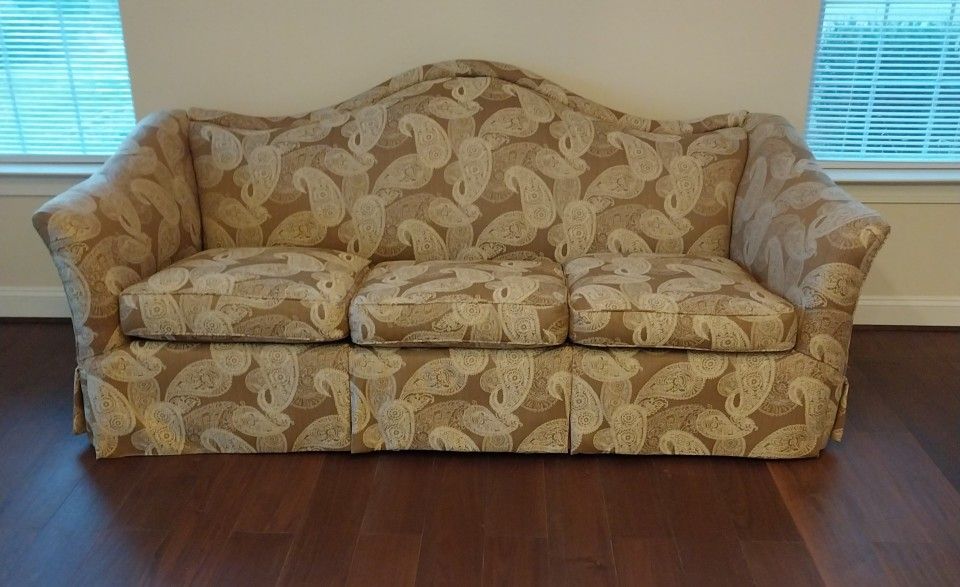 Tan & Beige Couch Sofa