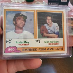 Los Angeles Dodgers Don Sutton '81 Topps '80 Topps Dodgers Team Baseball Cards 