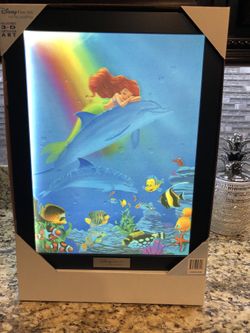Ariel The Little Mermaid Disney Officially Licensed 3D LED Collector Frame Sign