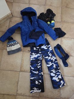 Ski, Snowboard Jacket And Pants, Gloves, Hat, Scarves For Kid 9-11 Yo