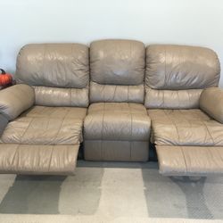 Leather Recliner Couch 