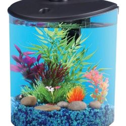 Koller Products AquaView 1.5-Gallon Fish Tank with LED Lighting and Power Filter New 