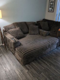Brown double chaise