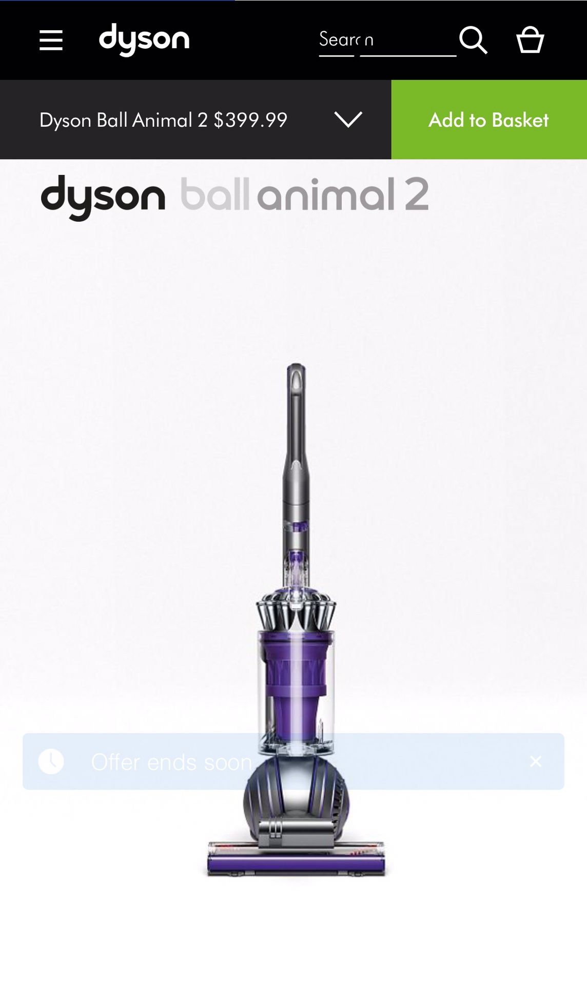 Dyson ball animal 2 vacuum