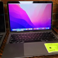 Apple MacBook Air 13.3" Retina
Late 2018
Intel Core i5-8210Y
1.60GHz Dual Core
8GB RAM 256GB SSD
WiFi Webcam Bluetooth
Backlit KB

13.3"