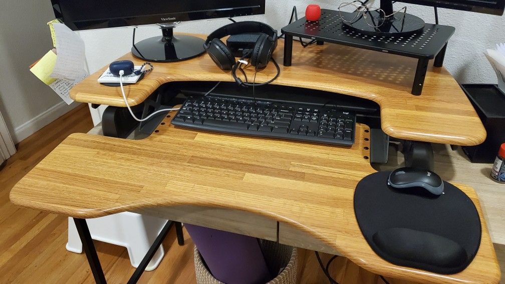 Vari - VariDesk Pro Plus 36 - Dual Monitor Standing Desk Converter - Adjustable Desk Riser - Stand Up Home Office Workstation