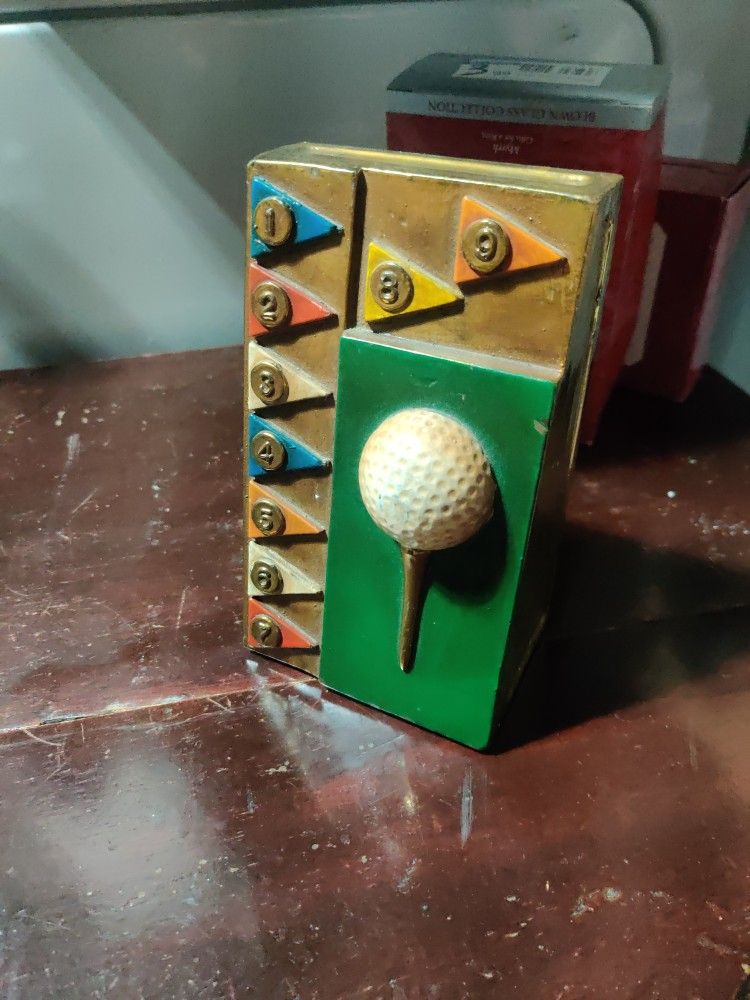 Vintage Marion Bronze Golf Book End