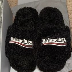 Balenciaga Fur Slides
