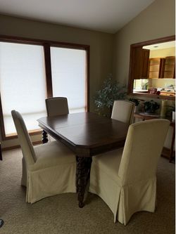 Dining room table with chairs