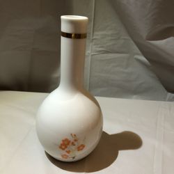 Vintage Orange Blossoms On White Mikasa 6” Bud Vase 