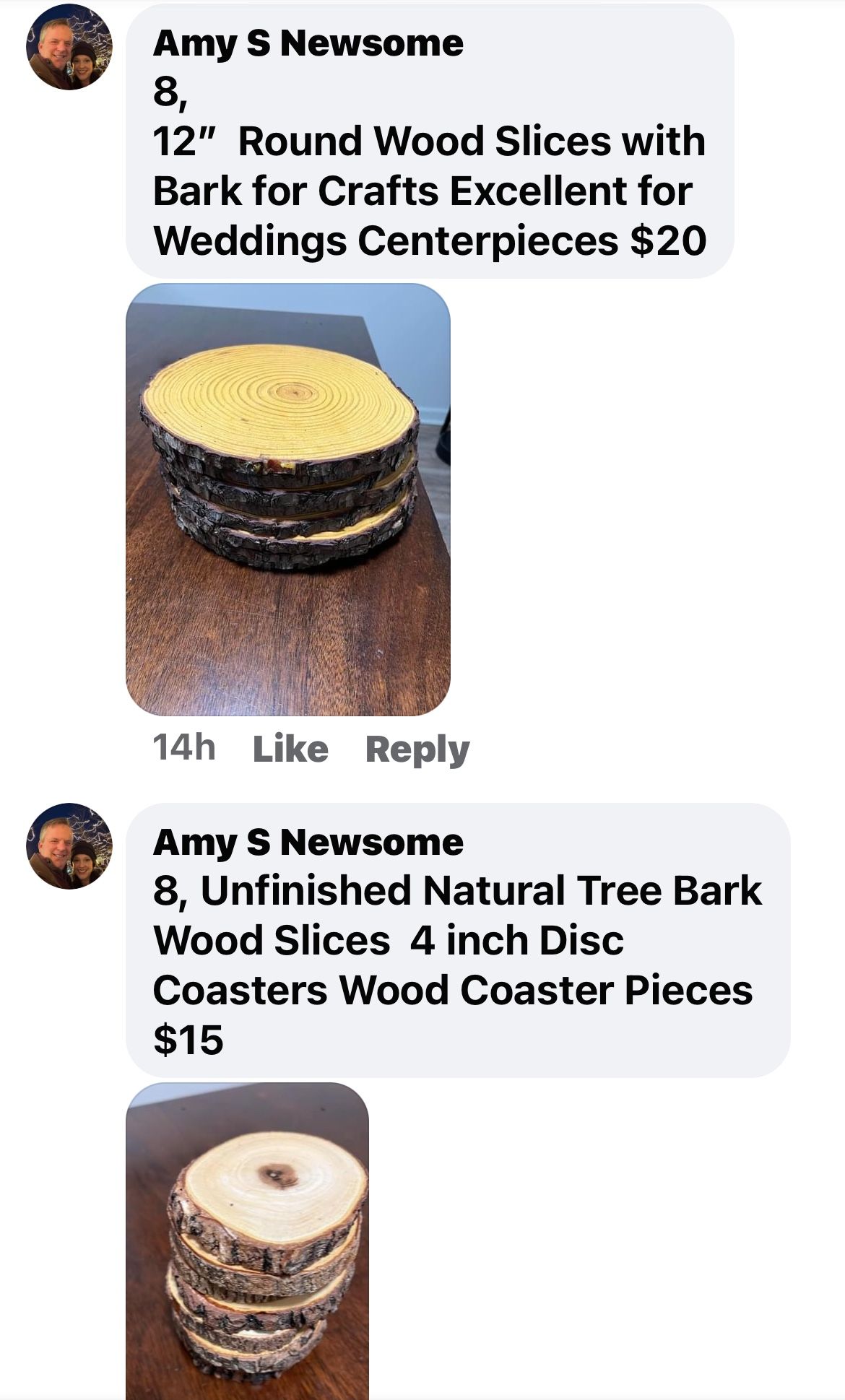 Real Wood Slices.