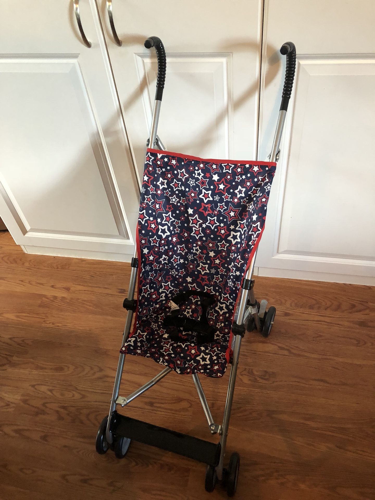 Red white and blue stars umbrella stroller
