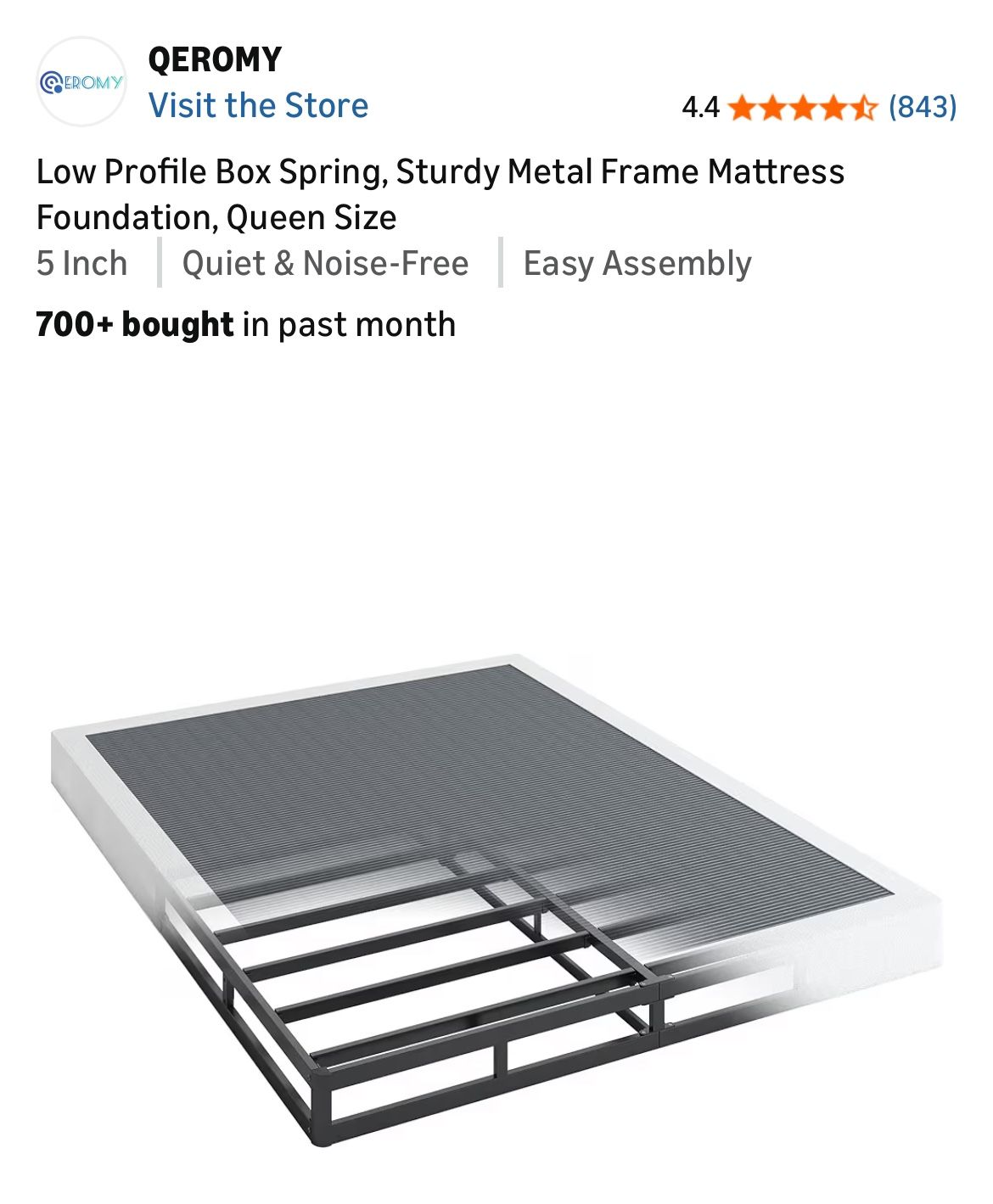 New! 5” Queen size box spring