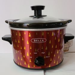Christmas/holiday Print 1.5qt Slow Cooker NEW