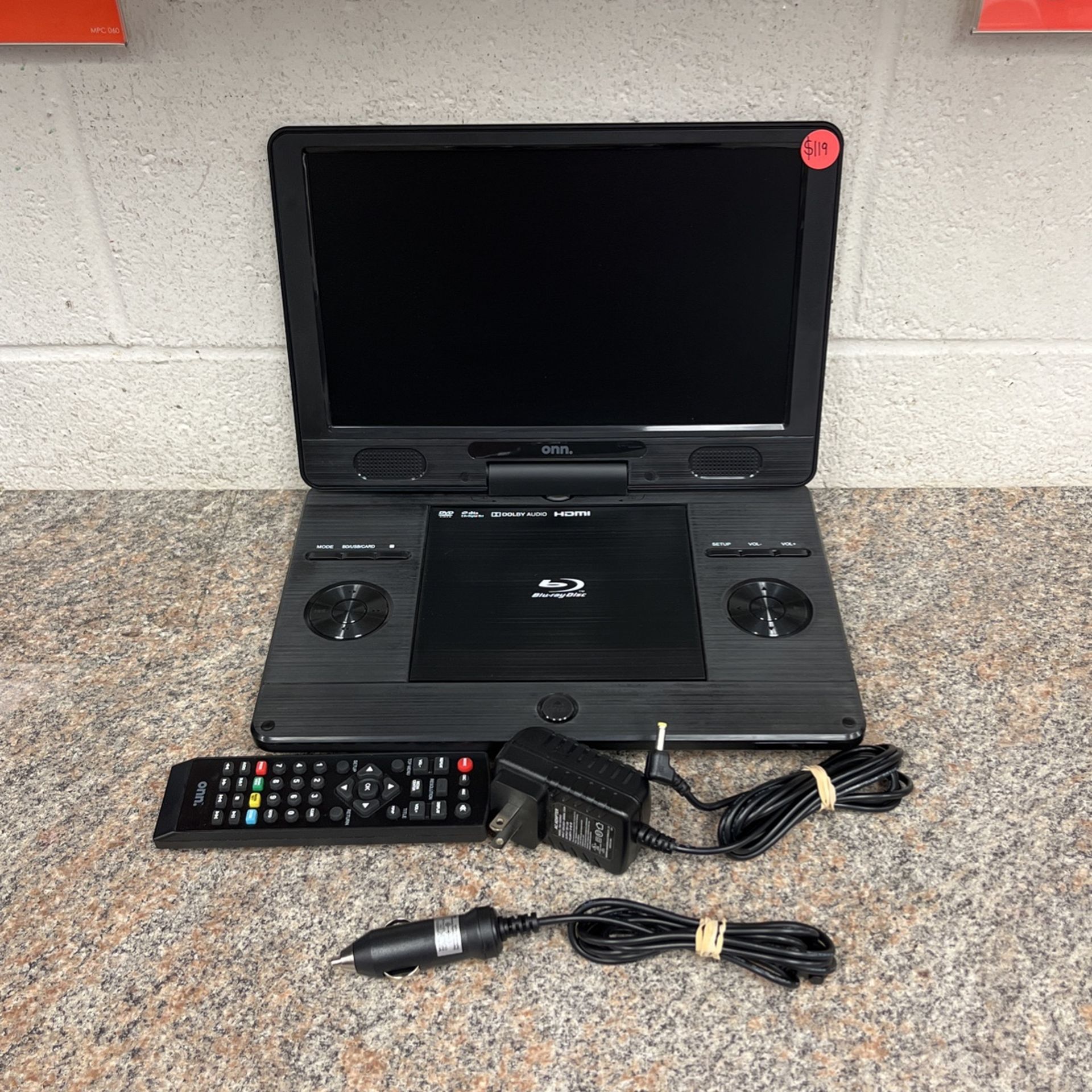 Onn Portable Blu-Ray DVD Player 100009768