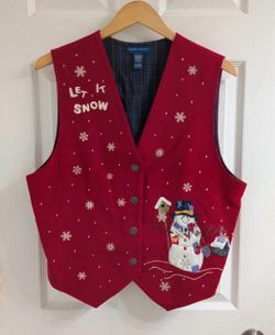 Karen Scott Holiday Vintage Vest