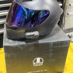 AGV motorcycle Helmet Size Large With Extras