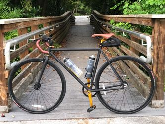 54cm Fixed Gear Bike – Black & Gold – Custom Style