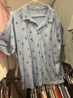 Old Navy Palm Tree Print Polo Shirt