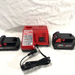 Brand New Milwaukee XC4Ah & 2Ah Batteries With Brand New Charger