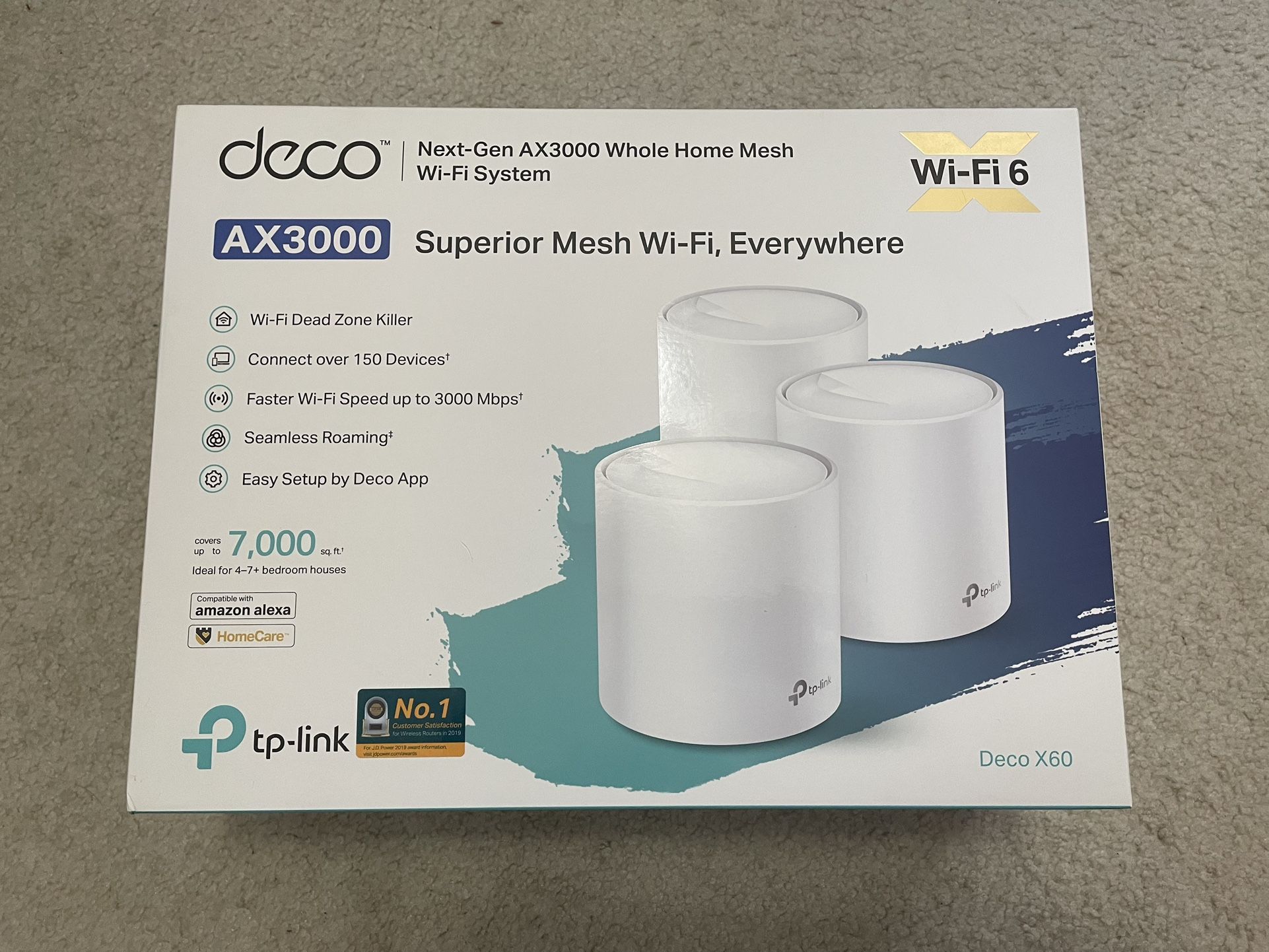 TP-Link Deco AX5000 Mesh Wi-Fi, 3-pack
