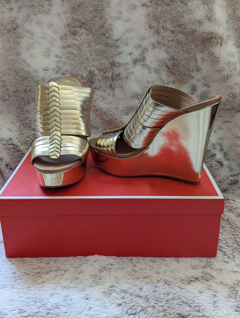 Metallic Gold Heels