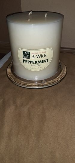 Big Scented candle with plate