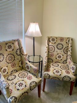 MOVING OUT SALE - Accent Chair Set (2 Chairs + Floor Lamp)