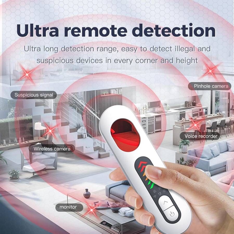 new Hidden Camera Detectors,Portable RF Signal Scanner,Infrared Listening Devices Detector,GPS Tracker Detector,6 Levels Sensitivity,Anti Spy Detector