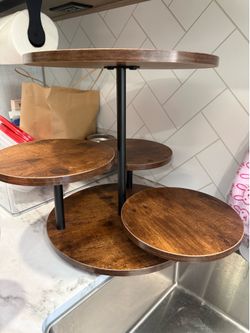 5 tiered rustic wooden stands
