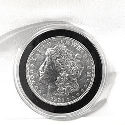 Uncirculated-MS(60)  1921 Morgan, Silver Dollar. Valued At  $121 On Us Coin Book In This Condition. I’ll accept $90. .