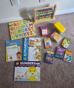 Learning books and flash cards