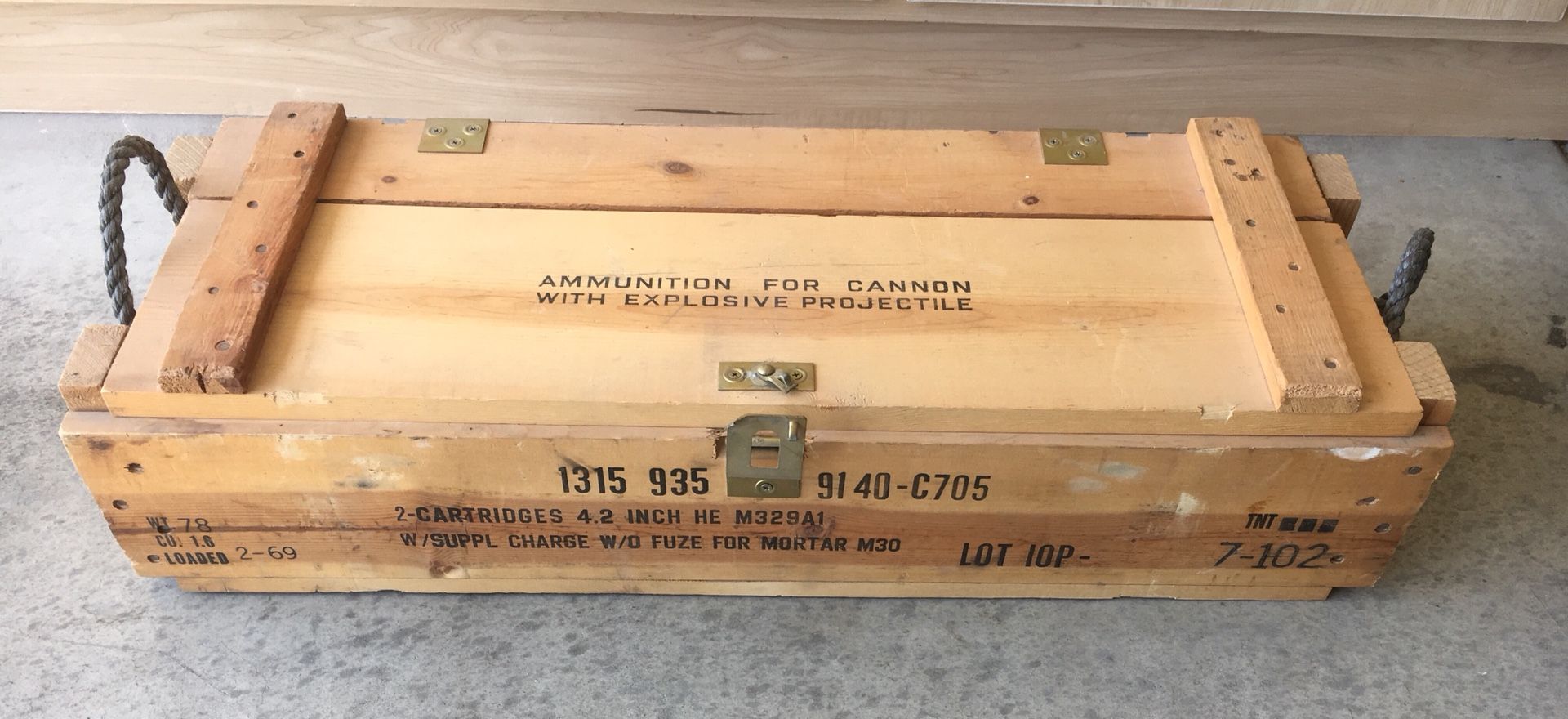 Vintage US Military Wooden Crate