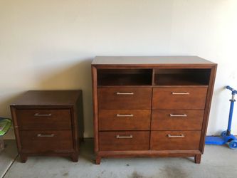 Wood Dresser and Nightstand Set