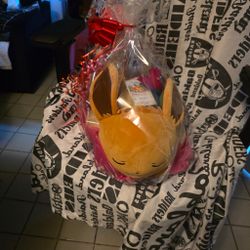 Sleeping Eevee Pokemon Valentine’s Day Basket