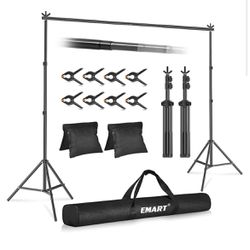 EMART Professional Backdrop Photography Stand Support Kit