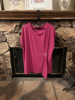Hot Pink Plus Size Blouse