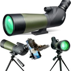 Gosky 20-60x85 Spotting Scope with Full Size Tripod, Phone Adapter