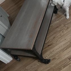 Industrial coffee table- Franklin weathered grey